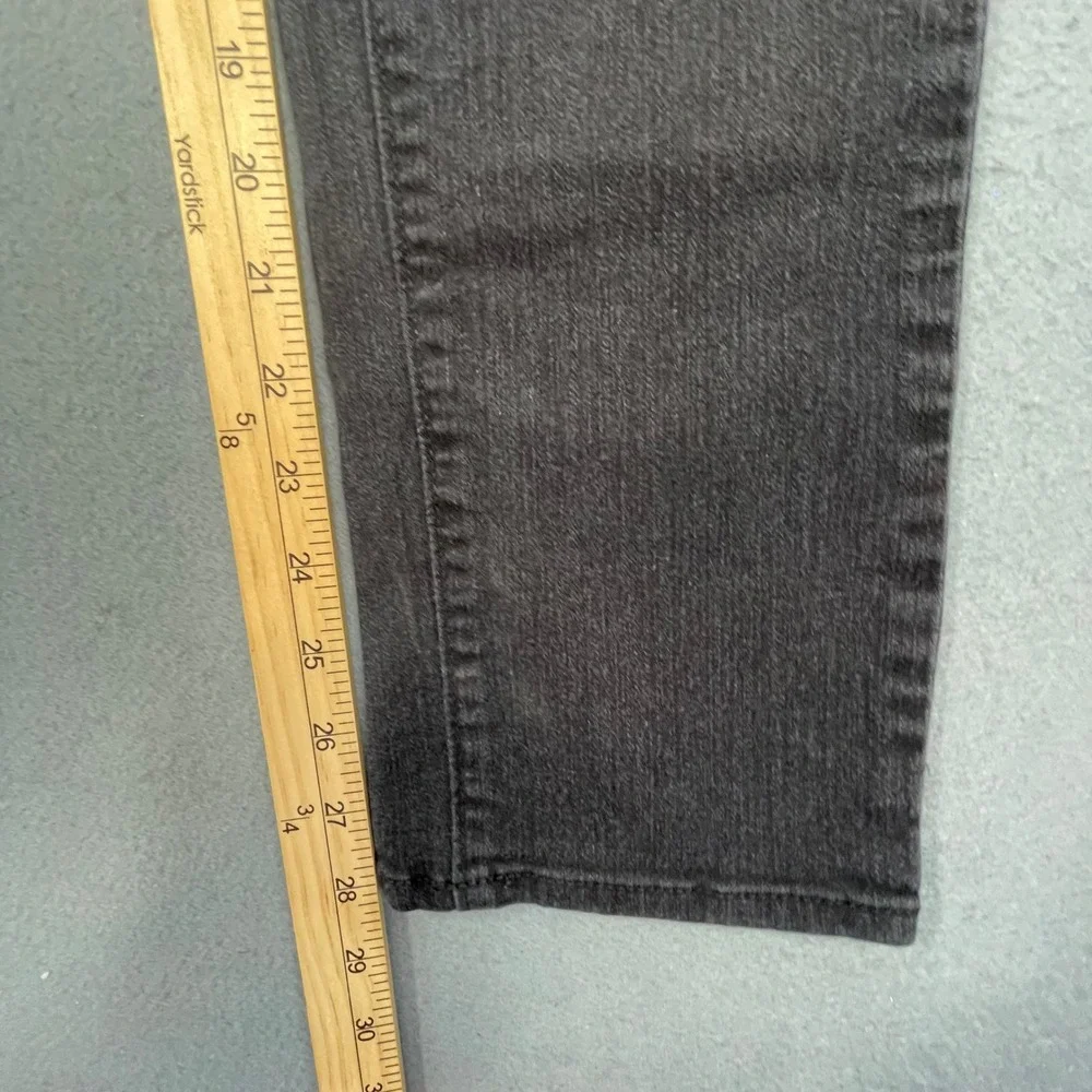 Eddie Bauer Black Slightly Curvy Slim Straight Jeans Womens 6